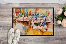 Load image into Gallery viewer, Sailboat  with Pelican Golden Days Doormat - 24x36 Decorative Floor Mat – Indoor/Outdoor Rug with Artistic Flair JMK1042JMAT