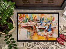 Load image into Gallery viewer, Sailboat  with Pelican Golden Days Doormat - 24x36 Decorative Floor Mat – Indoor/Outdoor Rug with Artistic Flair JMK1042JMAT