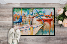 Load image into Gallery viewer, Sailboats at the Gazebo Doormat - 24x36 Decorative Floor Mat – Indoor/Outdoor Rug with Artistic Flair JMK1043JMAT