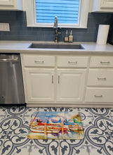 Load image into Gallery viewer, End Stall Sailboats Machine Washable Memory Foam Mat JMK1049RUG