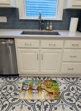 Load image into Gallery viewer, Blue Heron and Deep Sea Fishing Boats Machine Washable Memory Foam Mat JMK1051RUG