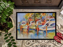 Load image into Gallery viewer, Deep Sea Fishing Boats at the Dock Doormat - 24x36 Decorative Floor Mat – Indoor/Outdoor Rug with Artistic Flair JMK1052JMAT