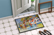 Load image into Gallery viewer, Deep Sea Fishing Boats at the Dock Doormat - 24x36 Decorative Floor Mat – Indoor/Outdoor Rug with Artistic Flair JMK1052JMAT