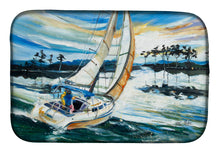 Load image into Gallery viewer, Sailboats on Lake Martin Dish Drying Mat – Absorbent, Artistic Kitchen Essentials JMK1055DDM