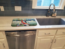 Load image into Gallery viewer, LaSalle Sailboats Dish Drying Mat – Absorbent, Artistic Kitchen Essentials JMK1056DDM
