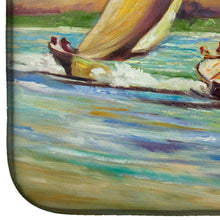 Load image into Gallery viewer, Knost Regatta Pass Christian Sailboats Dish Drying Mat – Absorbent, Artistic Kitchen Essentials JMK1057DDM