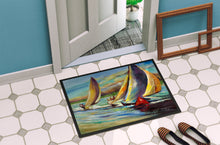 Load image into Gallery viewer, Knost Regatta Pass Christian Sailboats Doormat - 24x36 Decorative Floor Mat – Indoor/Outdoor Rug with Artistic Flair JMK1057JMAT