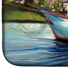 Load image into Gallery viewer, Jeannie Shrimp Boat Dish Drying Mat – Absorbent, Artistic Kitchen Essentials JMK1059DDM