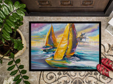 Load image into Gallery viewer, Sailboat with Middle Bay Lighthouse Doormat - 24x36 Decorative Floor Mat – Indoor/Outdoor Rug with Artistic Flair JMK1061JMAT