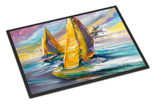 Load image into Gallery viewer, Sailboat with Middle Bay Lighthouse Doormat - 24x36 Decorative Floor Mat – Indoor/Outdoor Rug with Artistic Flair JMK1061JMAT