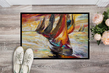 Load image into Gallery viewer, Red Sails Sailboat  Doormat - 24x36 Decorative Floor Mat – Indoor/Outdoor Rug with Artistic Flair JMK1062JMAT
