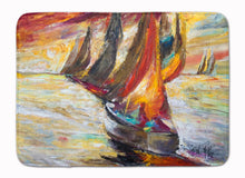 Load image into Gallery viewer, Red Sails Sailboat  Machine Washable Memory Foam Mat JMK1062RUG
