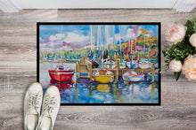 Load image into Gallery viewer, Paradise Yacht Club Sailboats Doormat - 24x36 Decorative Floor Mat – Indoor/Outdoor Rug with Artistic Flair JMK1063JMAT