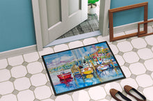 Load image into Gallery viewer, Paradise Yacht Club Sailboats Doormat - 24x36 Decorative Floor Mat – Indoor/Outdoor Rug with Artistic Flair JMK1063JMAT
