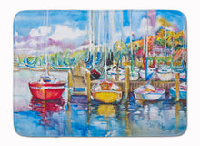 Load image into Gallery viewer, Paradise Yacht Club Sailboats Machine Washable Memory Foam Mat JMK1063RUG