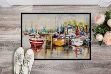 Load image into Gallery viewer, Paradise Yacht Club II Sailboats Doormat - 24x36 Decorative Floor Mat – Indoor/Outdoor Rug with Artistic Flair JMK1064JMAT