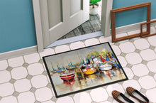 Load image into Gallery viewer, Paradise Yacht Club II Sailboats Doormat - 24x36 Decorative Floor Mat – Indoor/Outdoor Rug with Artistic Flair JMK1064JMAT