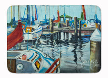 Load image into Gallery viewer, Orange Sail Sailboats Machine Washable Memory Foam Mat JMK1065RUG