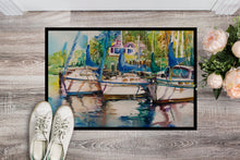 Load image into Gallery viewer, Safe Harbour Sailboats Doormat - 24x36 Decorative Floor Mat – Indoor/Outdoor Rug with Artistic Flair JMK1071JMAT