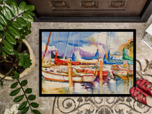 Load image into Gallery viewer, Run Away Sailboats Doormat - 24x36 Decorative Floor Mat – Indoor/Outdoor Rug with Artistic Flair JMK1072JMAT