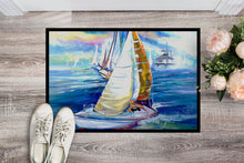 Load image into Gallery viewer, Rock my Boat Sailboats Doormat - 24x36 Decorative Floor Mat – Indoor/Outdoor Rug with Artistic Flair JMK1073JMAT
