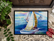 Load image into Gallery viewer, Rock my Boat Sailboats Doormat - 24x36 Decorative Floor Mat – Indoor/Outdoor Rug with Artistic Flair JMK1073JMAT