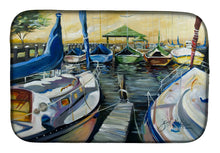 Load image into Gallery viewer, Seven Boats Sailboats Dish Drying Mat – Absorbent, Artistic Kitchen Essentials JMK1075DDM