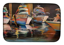 Load image into Gallery viewer, Sea Chase Deep Sea Fishing Boats Dish Drying Mat – Absorbent, Artistic Kitchen Essentials JMK1076DDM