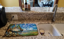 Load image into Gallery viewer, Shrimp Boat  101 Dish Drying Mat – Absorbent, Artistic Kitchen Essentials JMK1080DDM