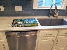 Load image into Gallery viewer, Shrimp Boat  101 Dish Drying Mat – Absorbent, Artistic Kitchen Essentials JMK1080DDM