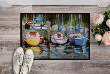 Load image into Gallery viewer, Yellow boat Sailboat Doormat - 24x36 Decorative Floor Mat – Indoor/Outdoor Rug with Artistic Flair JMK1084JMAT