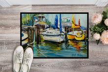 Load image into Gallery viewer, Yellow boat II Sailboat Doormat - 24x36 Decorative Floor Mat – Indoor/Outdoor Rug with Artistic Flair JMK1085JMAT