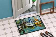 Load image into Gallery viewer, Yellow boat II Sailboat Doormat - 24x36 Decorative Floor Mat – Indoor/Outdoor Rug with Artistic Flair JMK1085JMAT