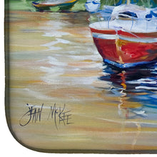 Load image into Gallery viewer, Up the Creek Sailboat Dish Drying Mat – Absorbent, Artistic Kitchen Essentials JMK1086DDM