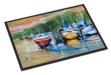 Load image into Gallery viewer, Up the Creek Sailboat Doormat - 24x36 Decorative Floor Mat – Indoor/Outdoor Rug with Artistic Flair JMK1086JMAT