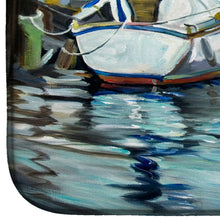 Load image into Gallery viewer, Tourquoise Bay Sailboat Dish Drying Mat – Absorbent, Artistic Kitchen Essentials JMK1087DDM
