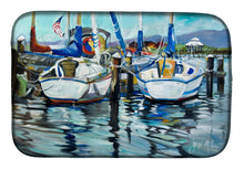 Load image into Gallery viewer, Tourquoise Bay Sailboat Dish Drying Mat – Absorbent, Artistic Kitchen Essentials JMK1087DDM
