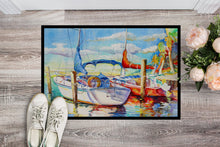 Load image into Gallery viewer, Towering Q Sailboat Doormat - 24x36 Decorative Floor Mat – Indoor/Outdoor Rug with Artistic Flair JMK1088JMAT