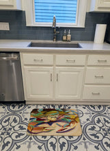 Load image into Gallery viewer, Blue Crab Tail Fin Machine Washable Memory Foam Mat JMK1101RUG