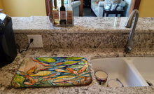 Load image into Gallery viewer, Jubilee Blue Crab Dish Drying Mat – Absorbent, Artistic Kitchen Essentials JMK1102DDM