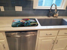 Load image into Gallery viewer, Blue Crab Dish Drying Mat – Absorbent, Artistic Kitchen Essentials JMK1103DDM