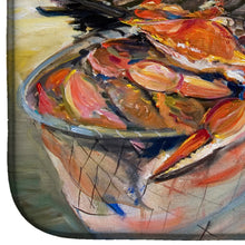 Load image into Gallery viewer, Blue Crab Trap Dish Drying Mat – Absorbent, Artistic Kitchen Essentials JMK1104DDM