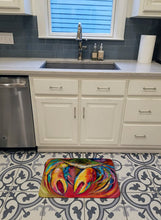 Load image into Gallery viewer, Blue Crab Stars Machine Washable Memory Foam Mat JMK1106RUG