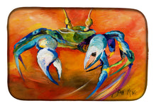 Load image into Gallery viewer, Blue Crab Dish Drying Mat – Absorbent, Artistic Kitchen Essentials JMK1110DDM
