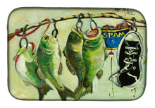 Load image into Gallery viewer, Recession Food Fish caught with Spam Dish Drying Mat – Absorbent, Artistic Kitchen Essentials JMK1113DDM