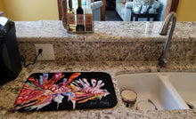 Load image into Gallery viewer, Lionfish Dish Drying Mat – Absorbent, Artistic Kitchen Essentials JMK1114DDM