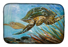 Load image into Gallery viewer, Loggerhead Sea Turtle Dish Drying Mat – Absorbent, Artistic Kitchen Essentials JMK1118DDM