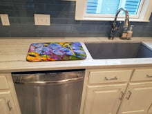 Load image into Gallery viewer, Hydrangeas and Sunflowers Dish Drying Mat – Absorbent, Artistic Kitchen Essentials JMK1119DDM