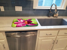 Load image into Gallery viewer, Orchid Dish Drying Mat – Absorbent, Artistic Kitchen Essentials JMK1120DDM
