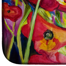 Load image into Gallery viewer, Red Poppies Dish Drying Mat – Absorbent, Artistic Kitchen Essentials JMK1121DDM